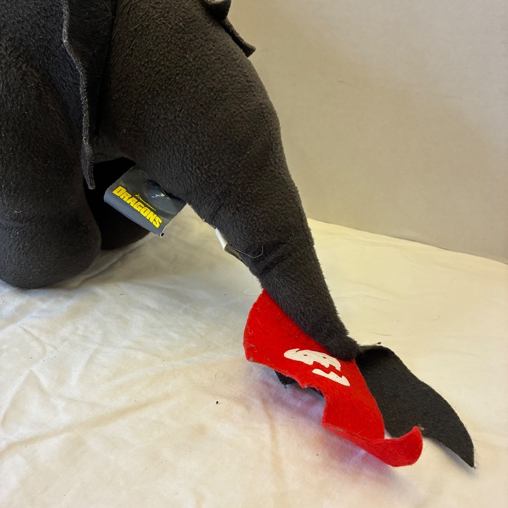 How To Train Your Dragon Toothless Plush Dreamworks 2014 Stuffed Toy Night Fury - Picture 11 of 16